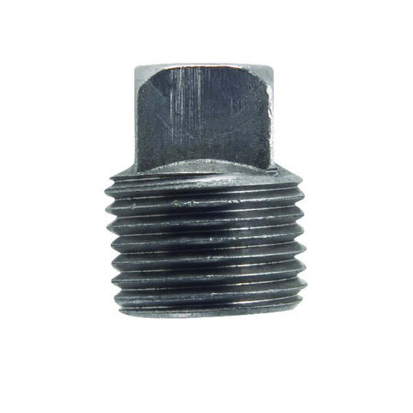 Billco Corporation 1/8 in. MPT Black Steel Square Head Plug 753288000377